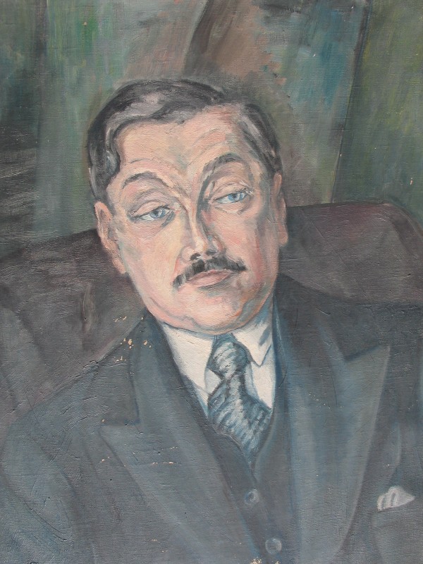Portrait de Marc Aldanov par le peintre Avxente